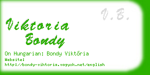 viktoria bondy business card