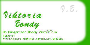 viktoria bondy business card